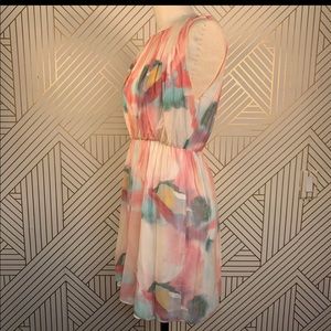 Alice + Olivia watercolor pleated dress